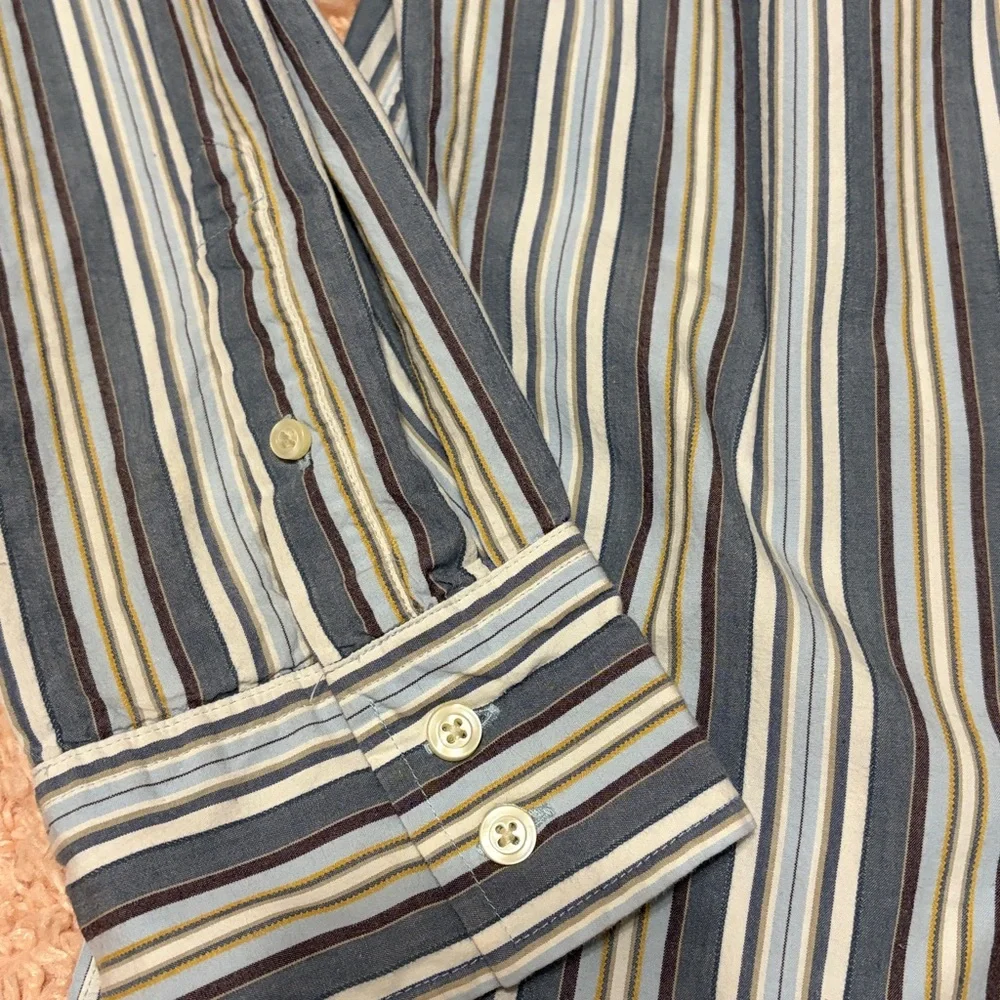 Timberland long sleeve stripe button down casual dress shirt men’s XXL - Picture 4 of 10